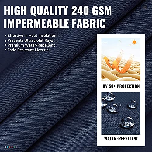 JEAREY 11 Feet Double Top Round Deluxe Patio Umbrella Offset Hanging Umbrella Cantilever Patio Umbrella Outdoor Market Umbrella Garden Umbrella