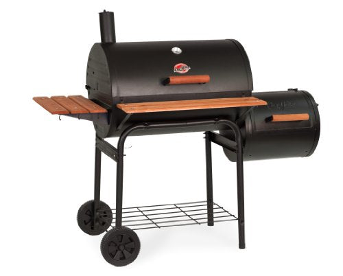Char-Griller E1224 Smokin Pro 830 Square Inch Charcoal Grill with Side Fire Box, 50 Inch, Black
