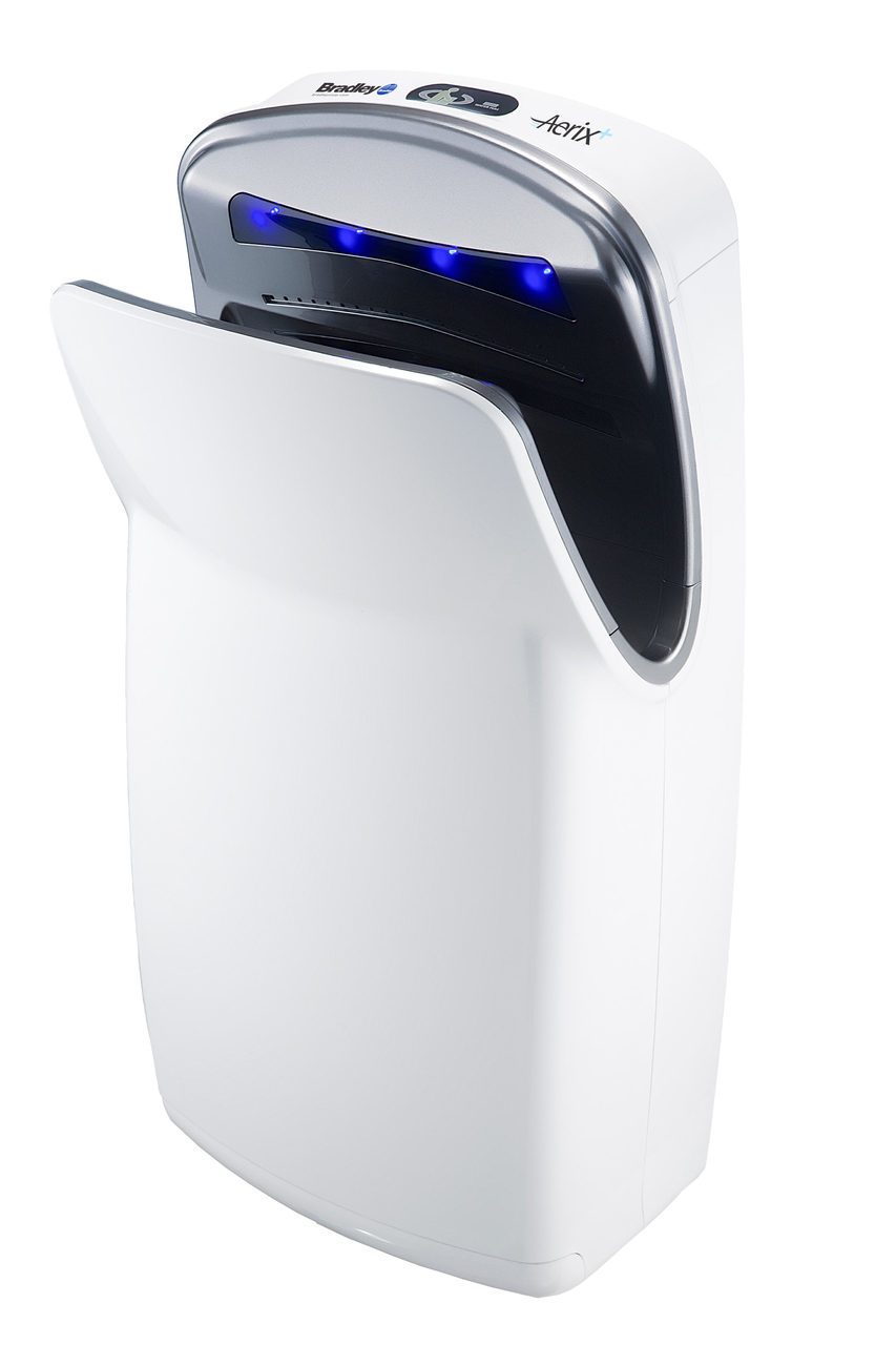 BRADLEY AERIX+ MODEL 2921-W, HIGH-SPEED, VERTICAL DUAL-SIDED HAND DRYER - 110V/120V WHITE