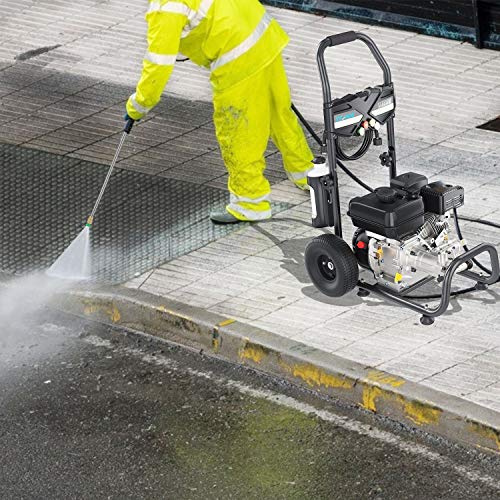 TEANDE 4200PSI Gas Pressure Washer 2.8GPM Power Washer 212CC Gas Pressure Washer Powered, High-Pressure Hose 5 Nozzles (Black)