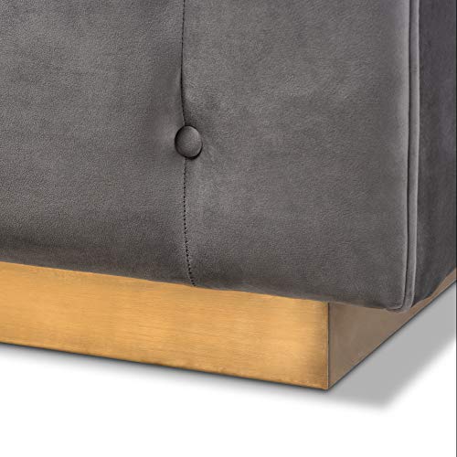 Baxton Studio Sofa, Gray