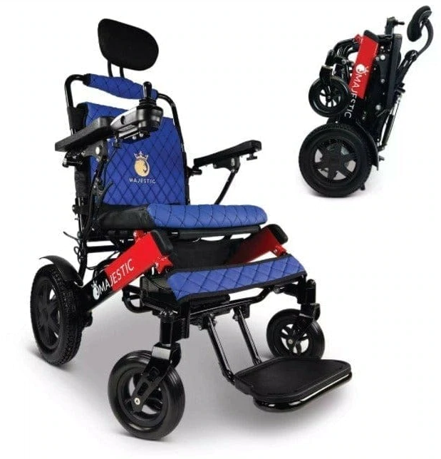 ComfyGO IQ-9000 Majestic 17.5 Inch Wide Seat Remote Controlled Travel Folding  Electric Wheelchair With Recline New