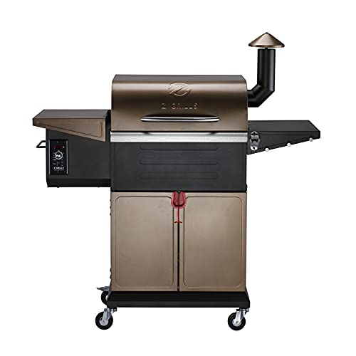 Z GRILLS ZPG-600D 2021 New Model Wood Pellet Grill & Smoker 8 in 1 BBQ Grill Auto Temperature Control, 573 sq.in. ,Cooking Capacity, Bronze