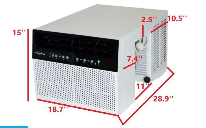 Soleus Air WS4-10EHW-301 10,000 BTU Saddle 115V WiFi Window Air Conditioner & Heater New