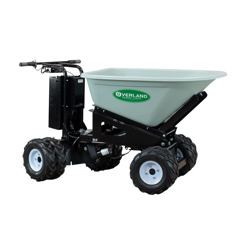 Overland Electric Wheelbarrow 8 cu. ft. With 4WD Power Dump And Extended Range Battery New