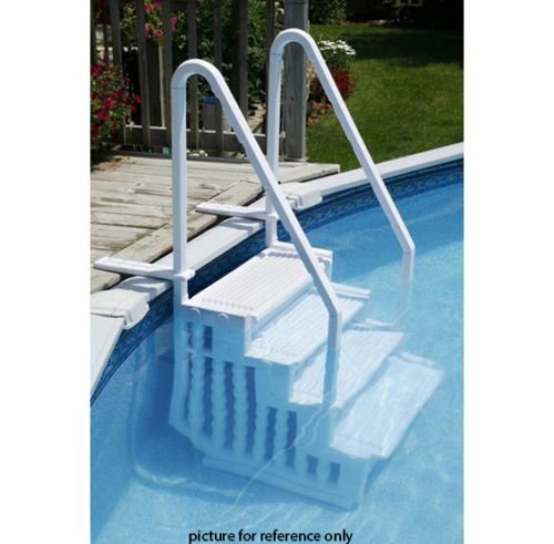 KCHEX Above Ground Swimming Pool Ladder Heavy Duty Step System Entry Non Slippery
