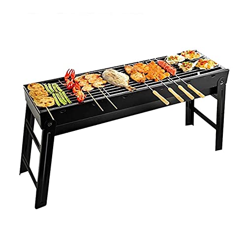 QIAOLI Outdoor Barbecue Grill Home Large Barbecue Portable Garden Oven Barbecue Tools Stainless Steel Smoker BBQ for 3-10 People (Size : 702037cm)