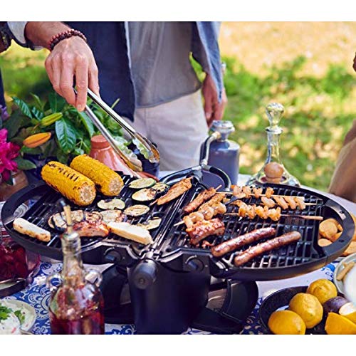 NOMADIQ Portable Propane Gas Grill | Small, Mini, Lightweight Tabletop BBQ | Perfect for Camping, Tailgating, Outdoor Cooking, RV, Boats, Travel