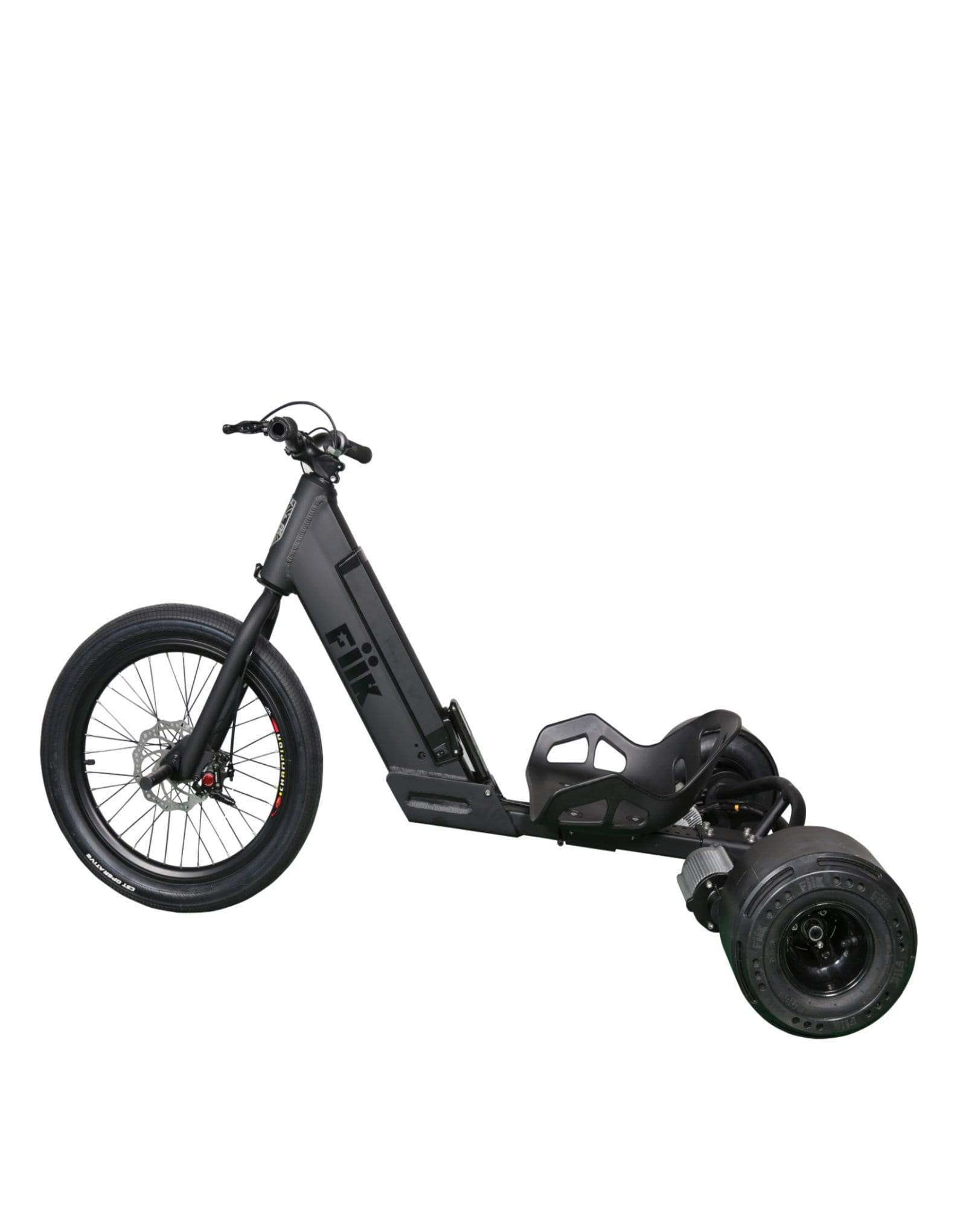 Fiik Drifter 10 Inch 1000W 11 Ah Lithium Battery Rear Wheel Drive Electric Drift Trike Black New