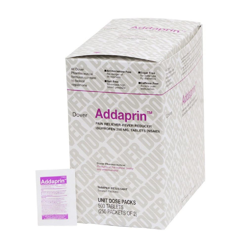 Medique Addaprin Ibuprofen 200mg - (250x2/box - 18 Boxes)