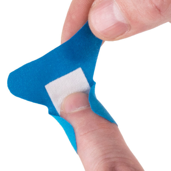 Medique Blue Woven Adhesive Fingertip Bandage - 50/Box