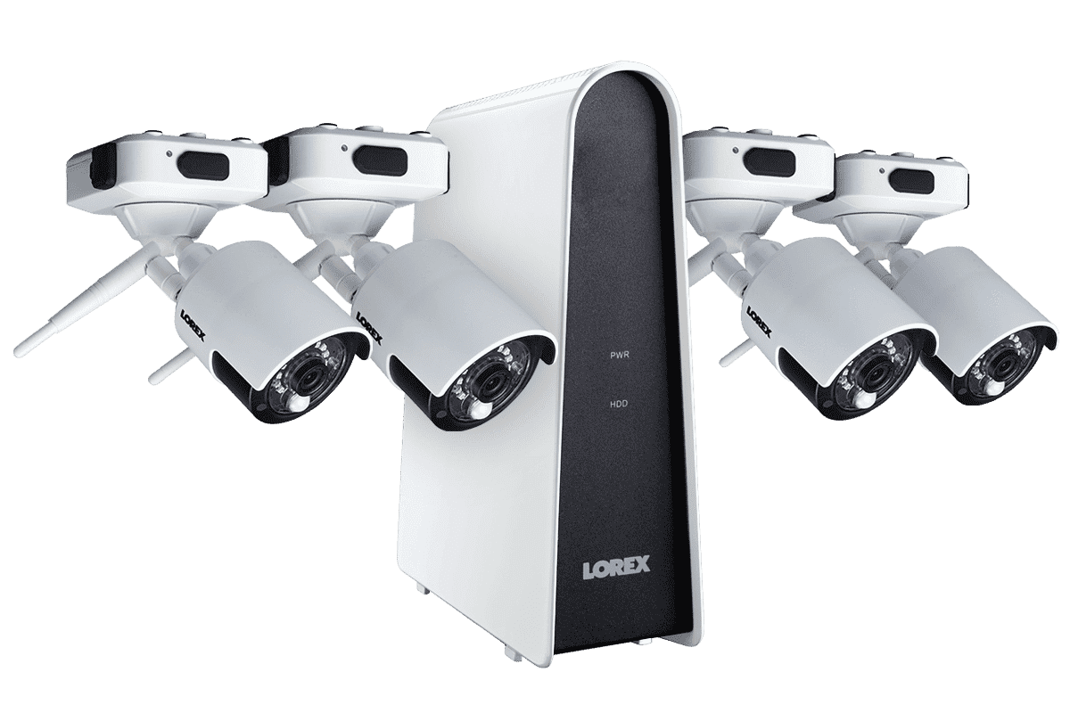 Lorex LWF1080V-64 Wire Free Battery Powered 4 Camera 6 Channel Indoor/Outdoor Security Surveillance System Open Box