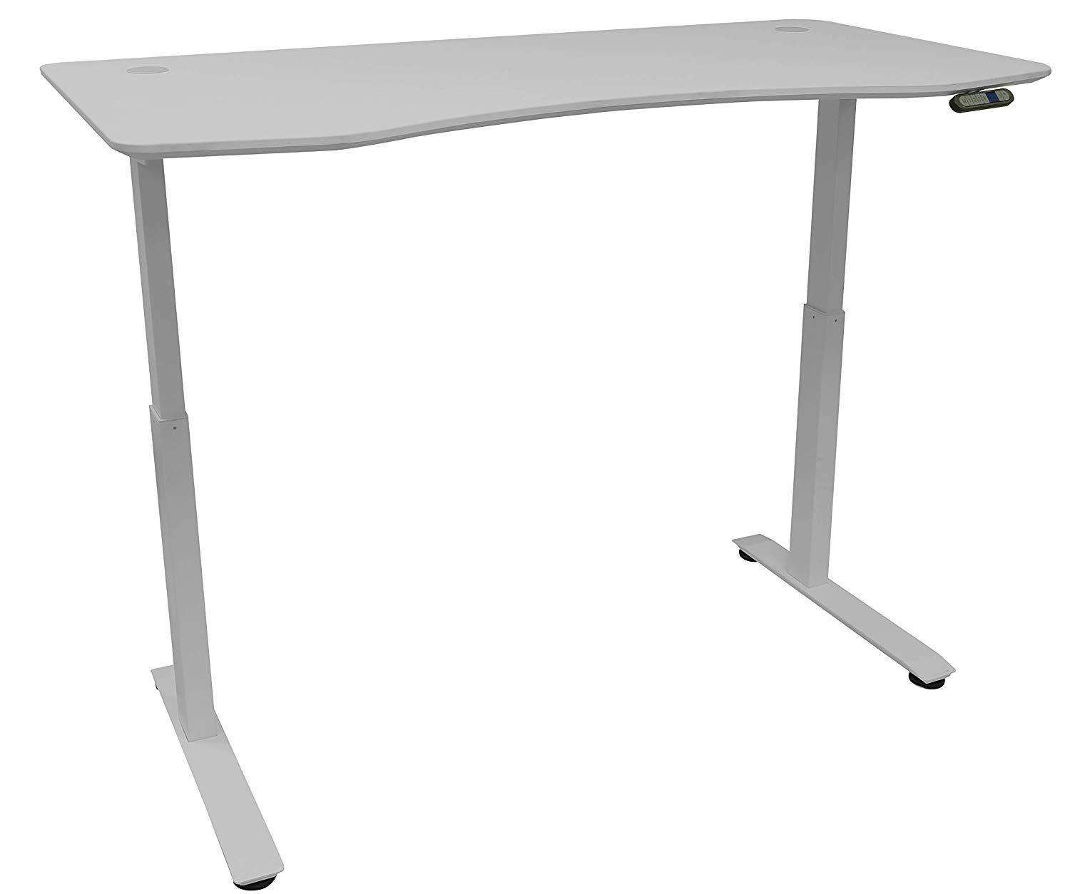 MotionWise SDD60G Manager Height Programmable Adjustable Electric Standing Desk in Dove Gray New
