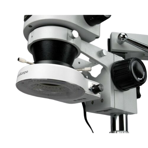 Amscope SM-4B-80S 7X - 45X Zoom Magnification Circuit Inspection Stereo Microscope with 80 LED Light New