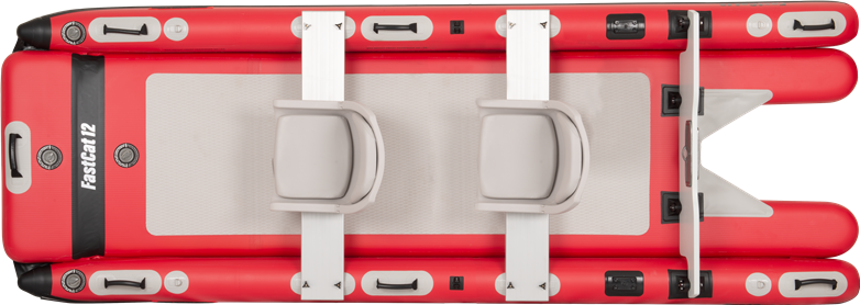 Sea Eagle FASTCAT12K_SWC Catamaran Inflatable Boat Swivel Seat Canopy Package New