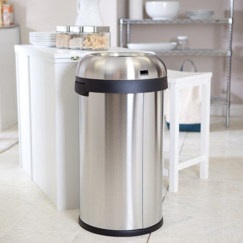 simplehuman® CW1407 Bullet Open 16 Gallon Trash Can - Brushed