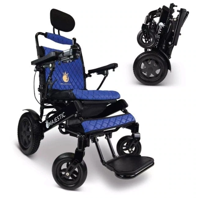 ComfyGO IQ-9000 Majestic 17.5 Inch Wide Seat Remote Controlled Travel Folding  Electric Wheelchair With Recline New