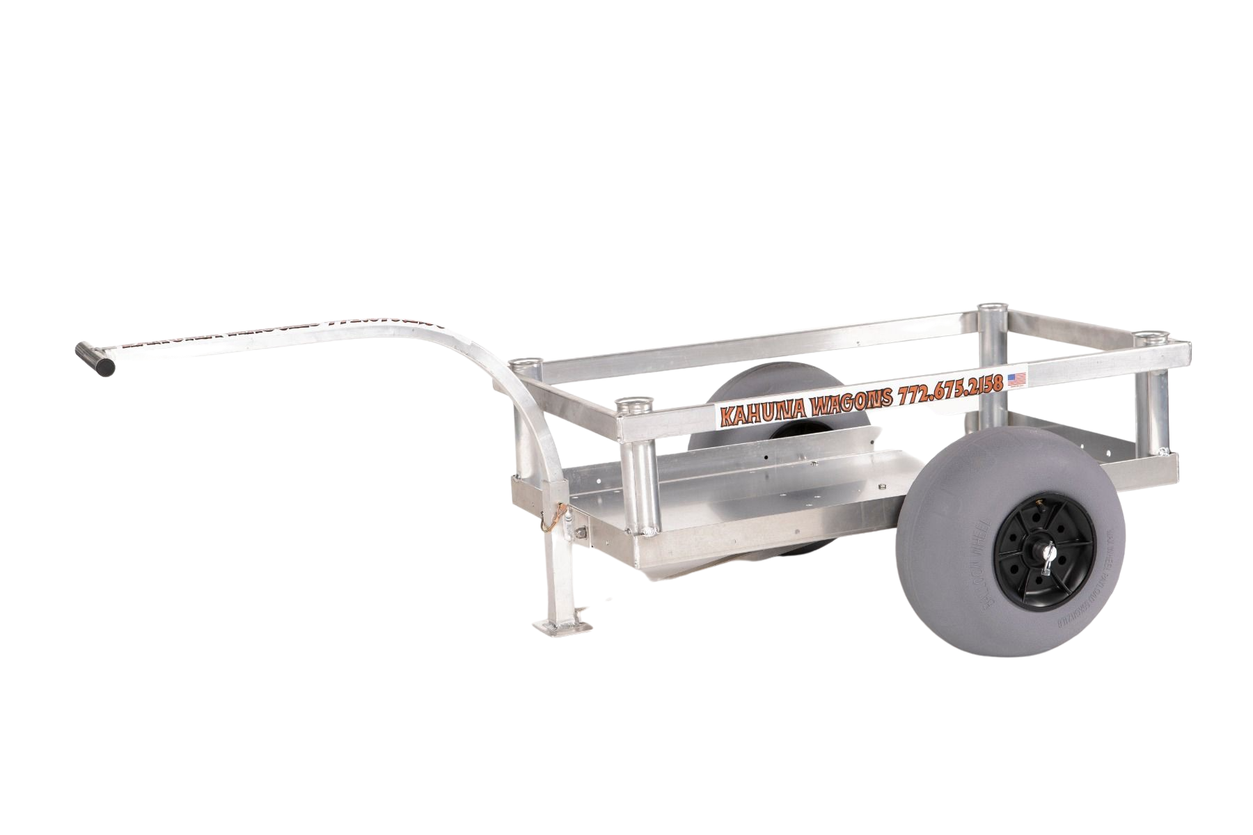 Alumacart Bimini Beach and Fishing Wagon with Rod Holders With No Hitch New