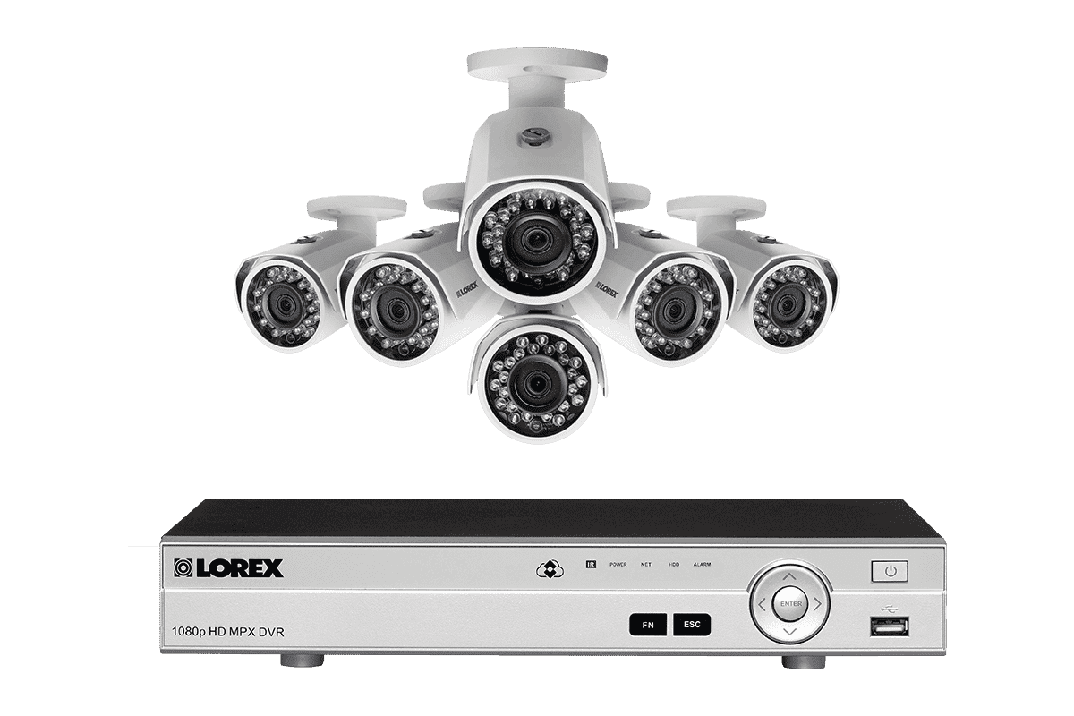 Lorex MPX86W 1080P HD Weatherproof 6 Camera 8 Channel 2 TB MPX DVR Surveillance Security System New