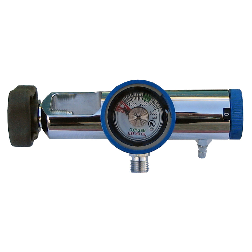 MERET Magnum™ All Brass Lifetime Warranty Regulator with 2 DISS and Barbed Outlet