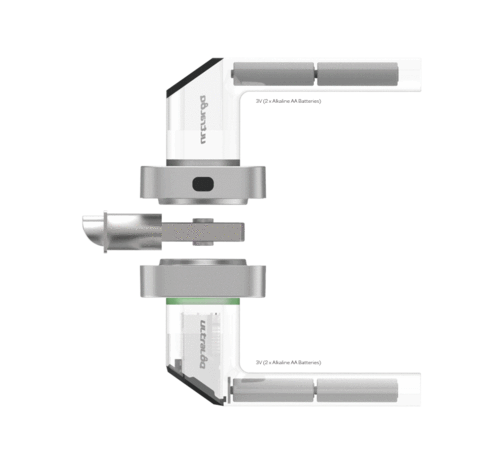 U-Tec UL1 Bluetooth Enabled Fingerprint and Key Fob Smart Lock Satin Nickel New