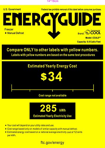 Commercial Chef CCUL50W6 Upright Freezer
