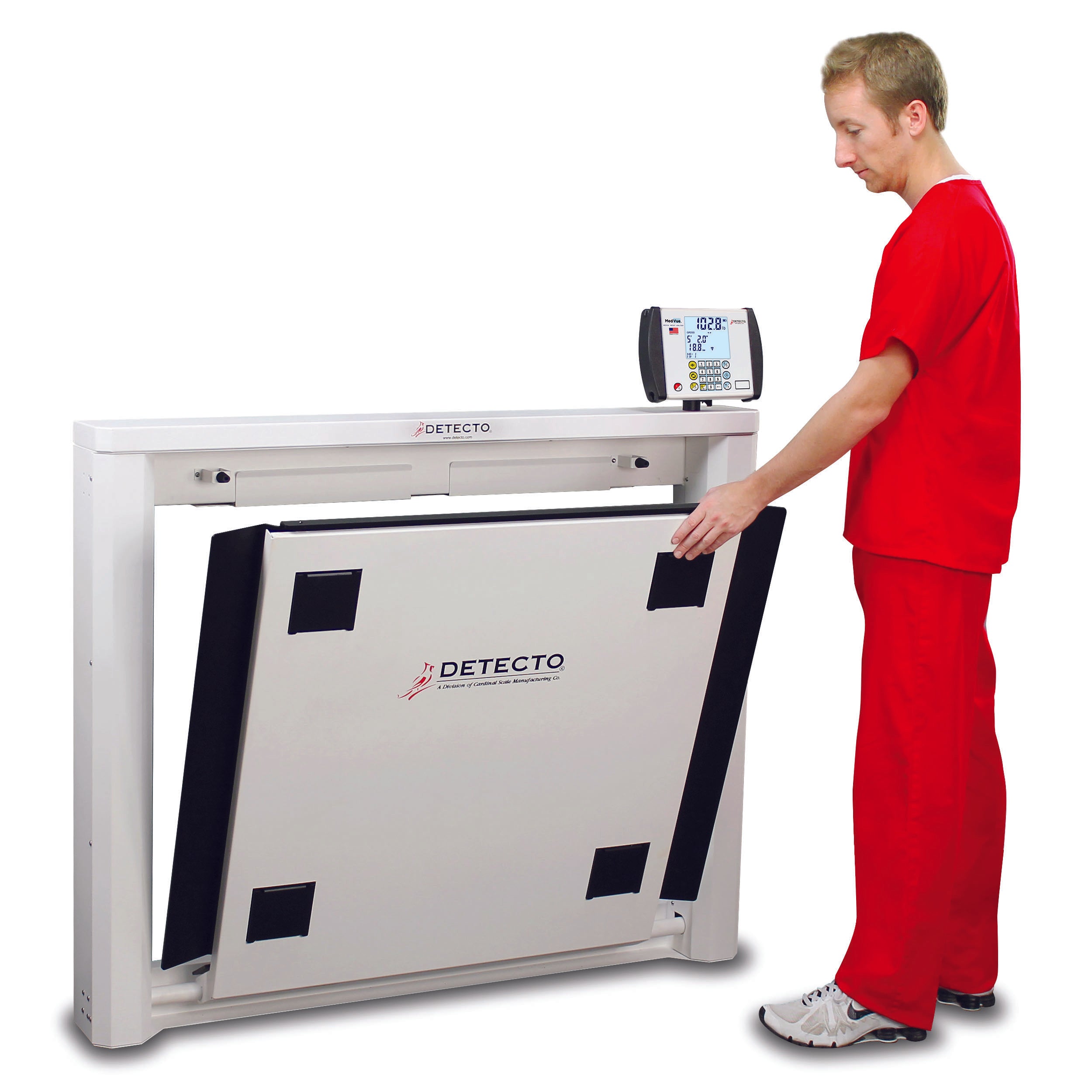 Detecto 7550 Wall-Mount Fold-Up Wheelchair Scale