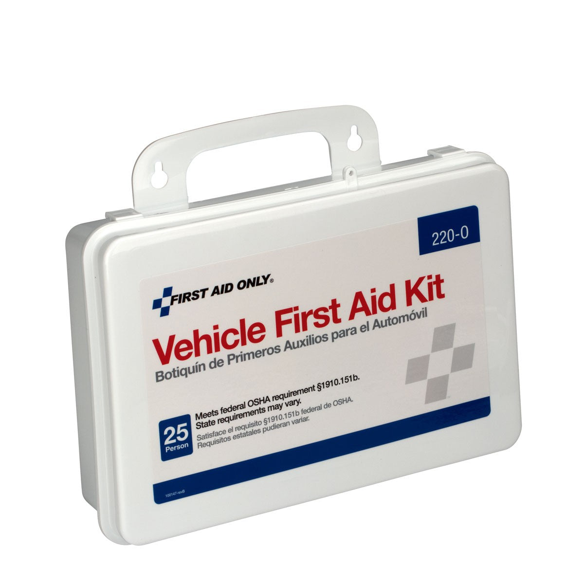 First Aid Only 25 Person Vehicle First Aid Kit, Plastic Case (6 per order)
