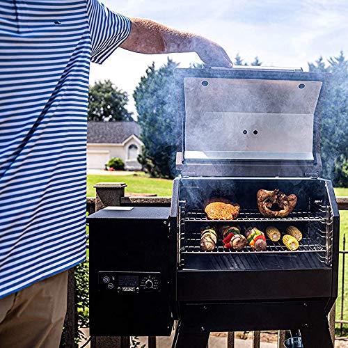 Monument Grills Octagonal Column Portable Wood Pellet Grill Indoor and Outdoor Smoker ，Sturdy ，Heat Insulation，530 Sq-In Cooking Area