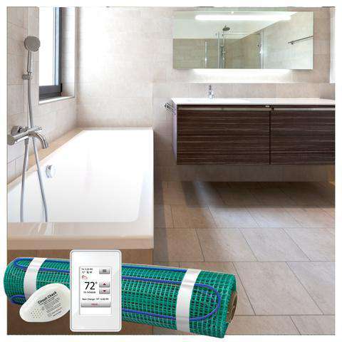 WarmlyYours TRT240-KIT-OT-1.5x54 Floor Heating Kit Tempzone Flex Roll Plus Touch Screen Thermostat 240V New