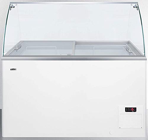 Summit Appliance NOVAGDC35KIT Curved Glass Sneezeguard Kit for Installation On NOVA35 Ice Cream Freezer, Aluminum Work Surface, Easy Installation, Dimensions 18.0