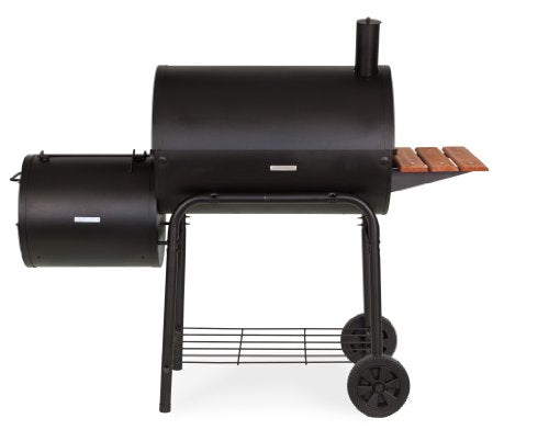 Char-Griller E1224 Smokin Pro 830 Square Inch Charcoal Grill with Side Fire Box, 50 Inch, Black