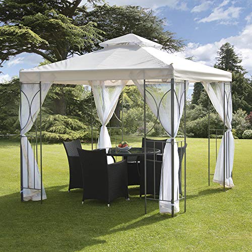 Transcontinental Group PG01078USA Grey 2.5m Cream Gazebo Polenza
