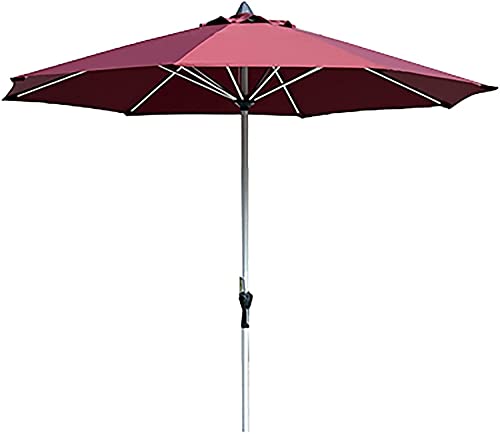 Patio Umbrella Garden Patio Parasol Round Courtyard Garden Umbrella, Garden Deck Backyard Beach Balcony Lawn GCSQF210525(Color:Red;Size:2.5x2.7m)