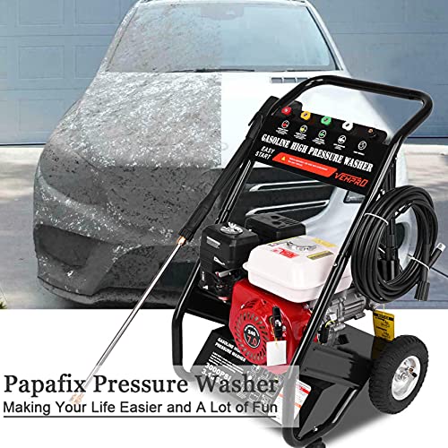 Wailiy 3000PSI Gas Pressure Washer,7HP 215cc 4-Stroke Gas Powered Pressure Washer,26Ft High Pressure Hose &Soap Tank,5 Adjustable Nozzles