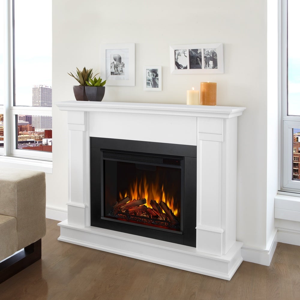 Silverton White Electric Fireplace