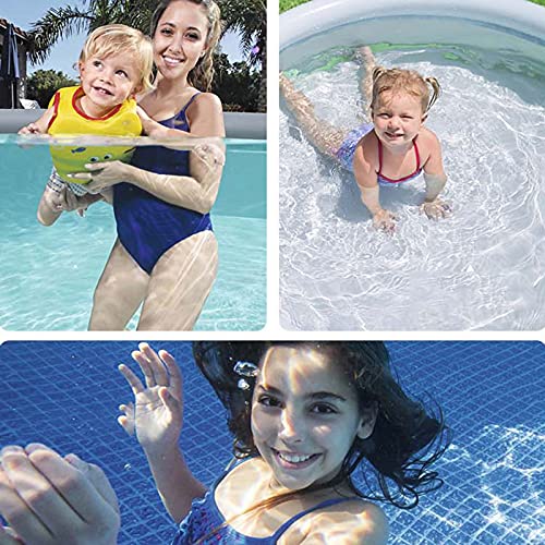 Swimming Pool,Inflatable Pool Large/Small Paddling Family Pool for Children,Round Thicken Heavy Duty Above Ground Pool for Kids,Adults,Outdoor,Backyard,with Accessories,Blue,18351cm