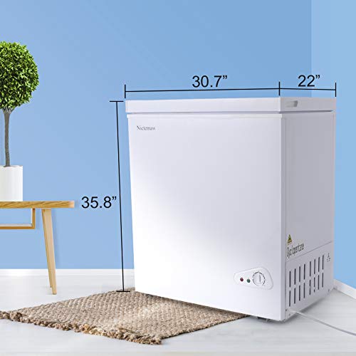 Chest Freezer,5.3 Cu.Ft Large Capacity Chest Freezer,Low Noise & Energy Saving with Removable Basket & Adjustable Thermostat for Home, Shop, Kitchen, Department, Bar. (White)