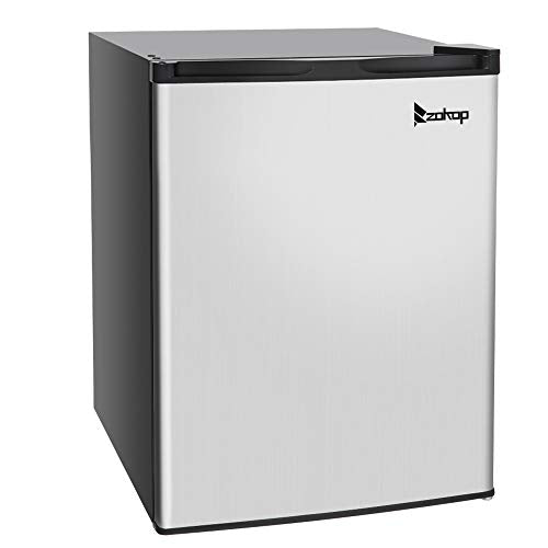 ZOKOP BD-60 AC115V/60Hz 60L/ 2.1 CU.FT Single Door Vertical Freezer Stainless Steel Panel (black)