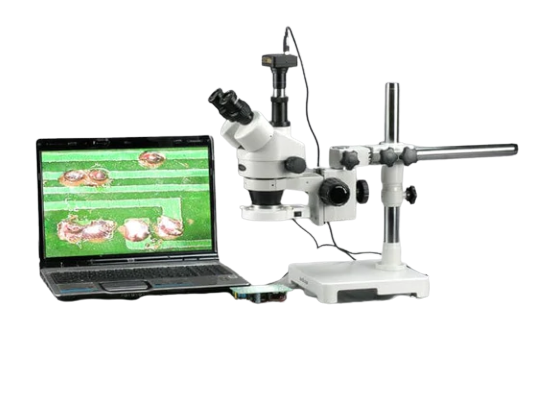 Amscope SM-3TZ-54S-10M 3.5X - 90X Trinocular LED Boom Stand Stereo Microscope Plus 10MP Camera New