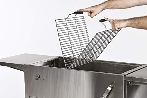 IG Charcoal BBQ IG693247 BBQ Grill, Silver