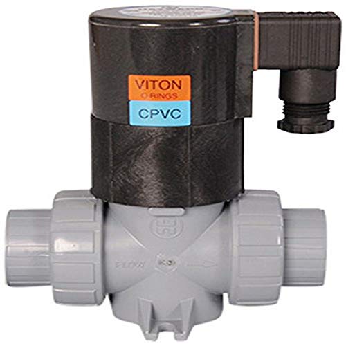 Hayward SV10075STV 3/4-Inch PVC NPD Design True Union Solenoid Valves with FPM Seal and Socket/Threaded End Connection