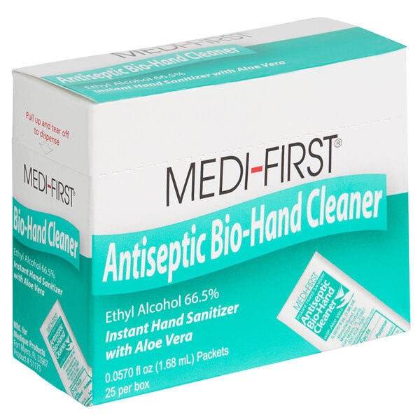 Medique Antiseptic Bio-Hand Sanitizer Packs - (25/Box - 216 Boxes)