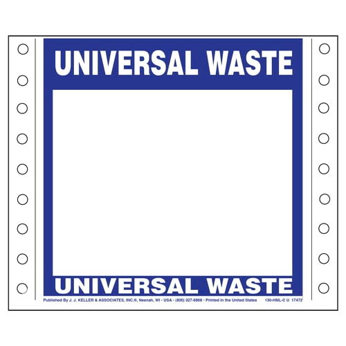 JJ Keller Universal Waste Label (Pack of 500)