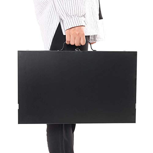 FQX Charcoal Grill, Portable Outdoor Grill Patio Camping Picnic Barbecue Stove Outdoor Traveling Camping Cooking Charcoal Grill Barbecue Tools (Color : Black, Size : 44x27cm)