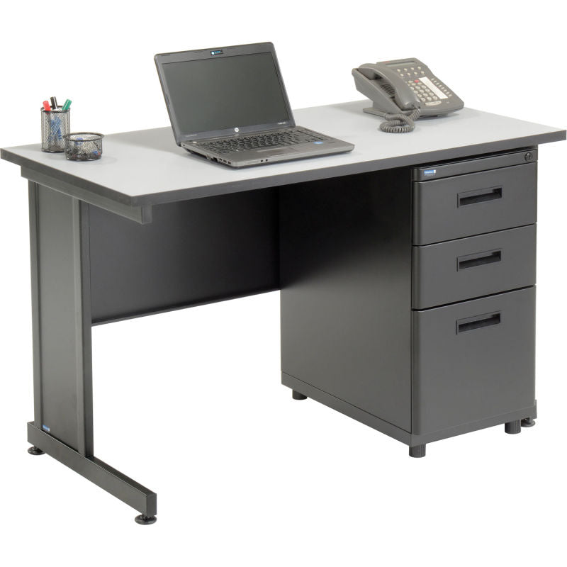 Interion® Office Desk with 3 Drawers - 48