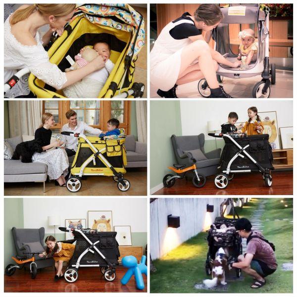 WonderFold Baby MJ01 Multi-Function Pram Stroller Wagon with Removable Seat – Chariot Mini Red New