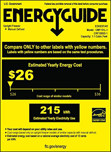 EdgeStar CMF151L-1 1.1 Cu. Ft. Medical Freezer with Lock - White