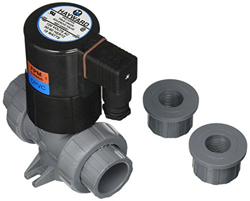 Hayward SV20100STV 1-Inch CPVC NPD Design True Union Solenoid Valves with FPM Seal and Socket/Threaded End Connection