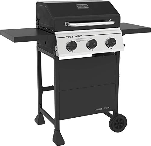 Megamaster 720-0988EA Propane Gas Grill, Black/Silver